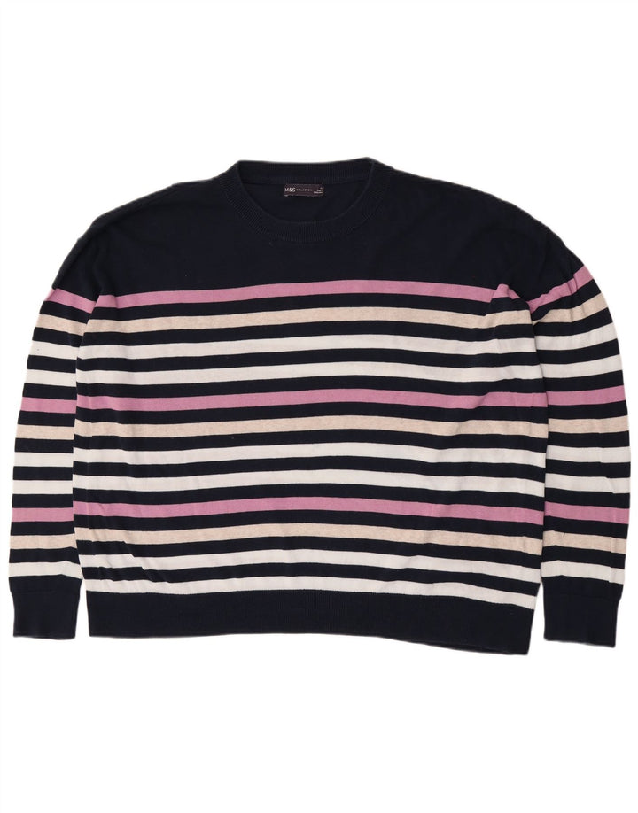 Marks & Spencer Jersey de Cuello Redondo para Mujer UK 40 XL Multicolor