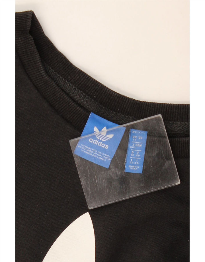 Adidas - Sudadera gráfica para mujer, talla 40, talla M, color negro