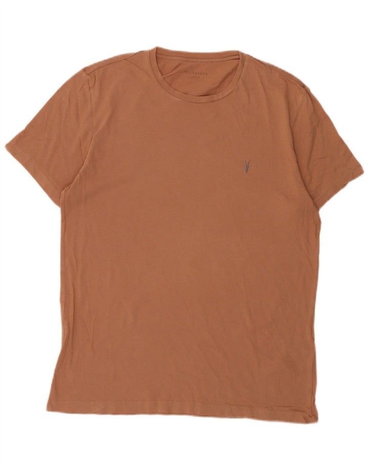 Camiseta All Saints Hombre Top Algodón Marrón Medio
