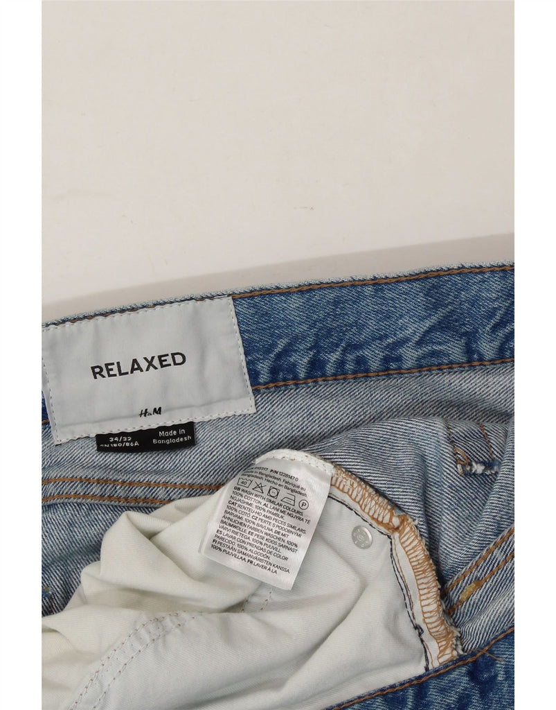 H&M Mens Relaxed Straight Jeans W34 L29 Blue Cotton Vintage H&M and Second-Hand H&M from Messina Hembry 