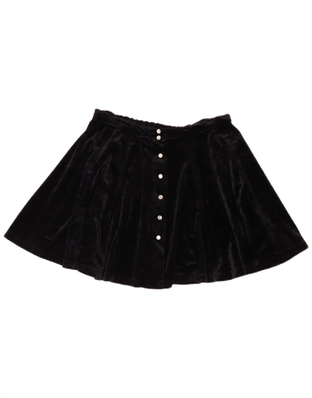 Minifalda de terciopelo para mujer Onyx W28 Acetato negro mediano