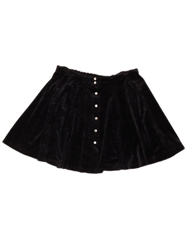 Minifalda de terciopelo para mujer Onyx W28 Acetato negro mediano