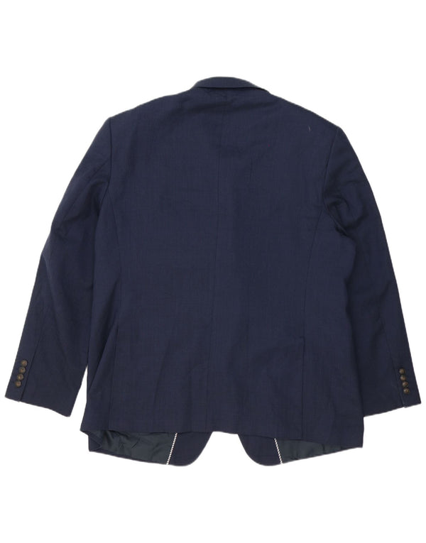 Marks & Spencer Chaqueta tipo blazer de 2 botones para hombre UK 46 XL Poliéster azul marino
