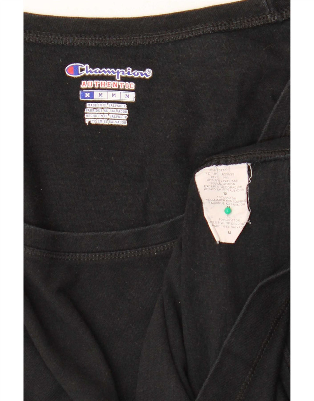Champion Mujer Top Manga Larga UK 42 Mediano Negro Algodón
