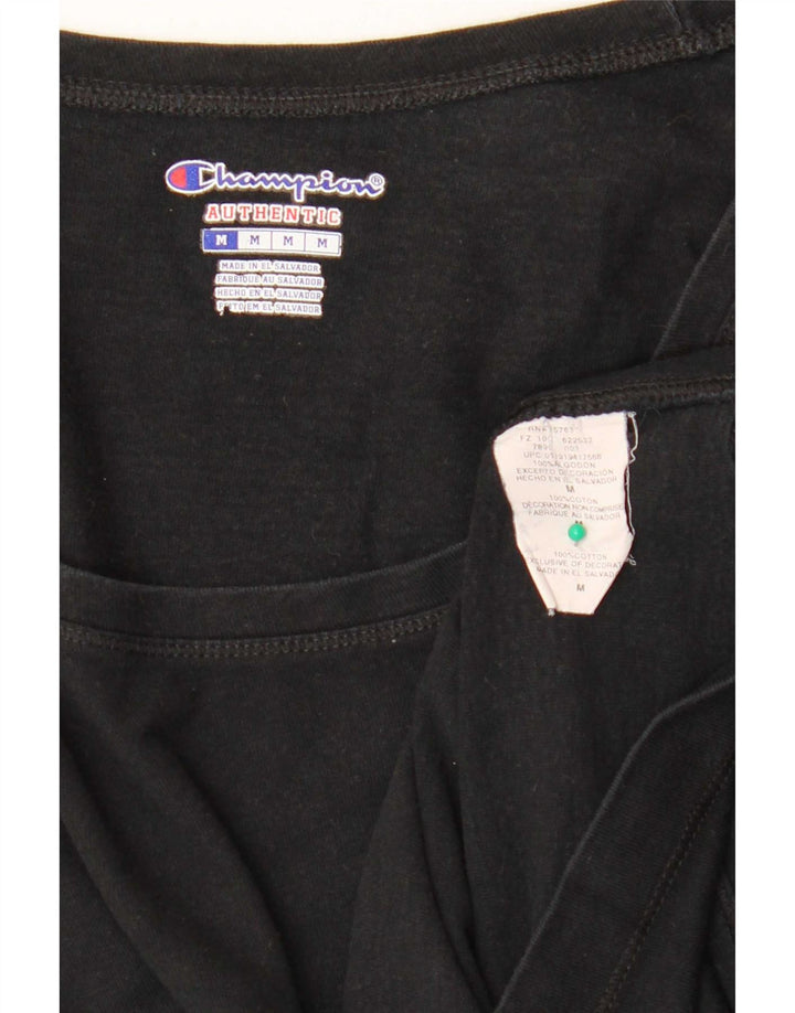 Champion Mujer Top Manga Larga UK 42 Mediano Negro Algodón