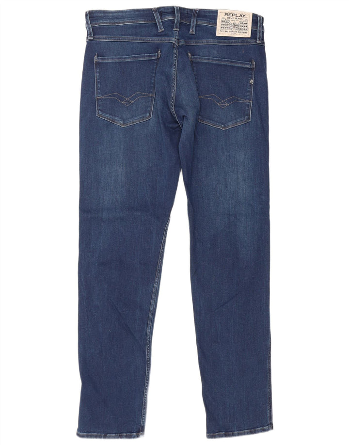 Vaqueros ajustados para hombre Replay W36 L32 Algodón azul marino
