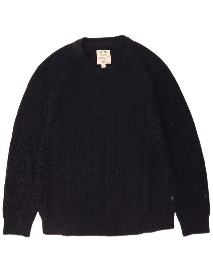 Jersey de punto con cuello redondo para hombre de Fat Face Lana azul marino medio