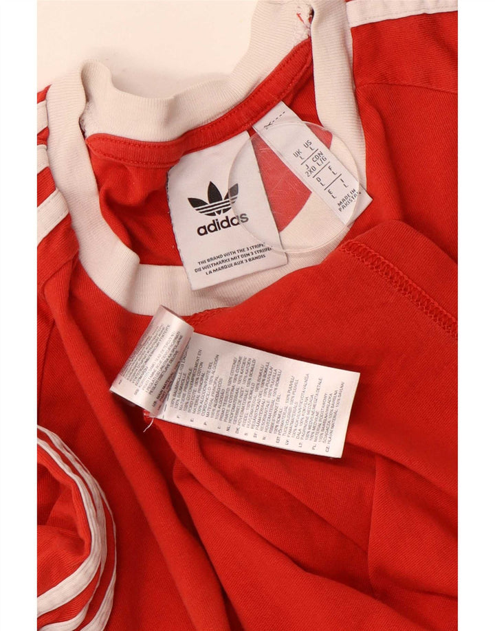 Adidas - Camiseta para hombre, talla grande, color rojo, algodón