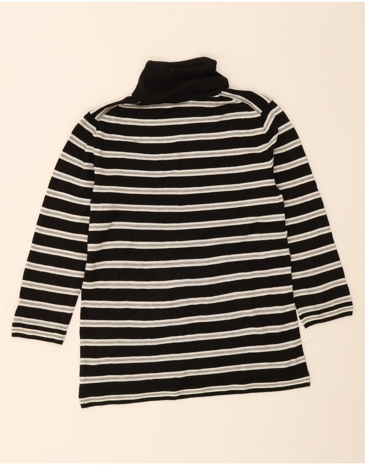 TOMMY HILFIGER Womens Oversized Roll Neck Jumper Sweater UK 10 Small Black Vintage Tommy Hilfiger and Second-Hand Tommy Hilfiger from Messina Hembry 