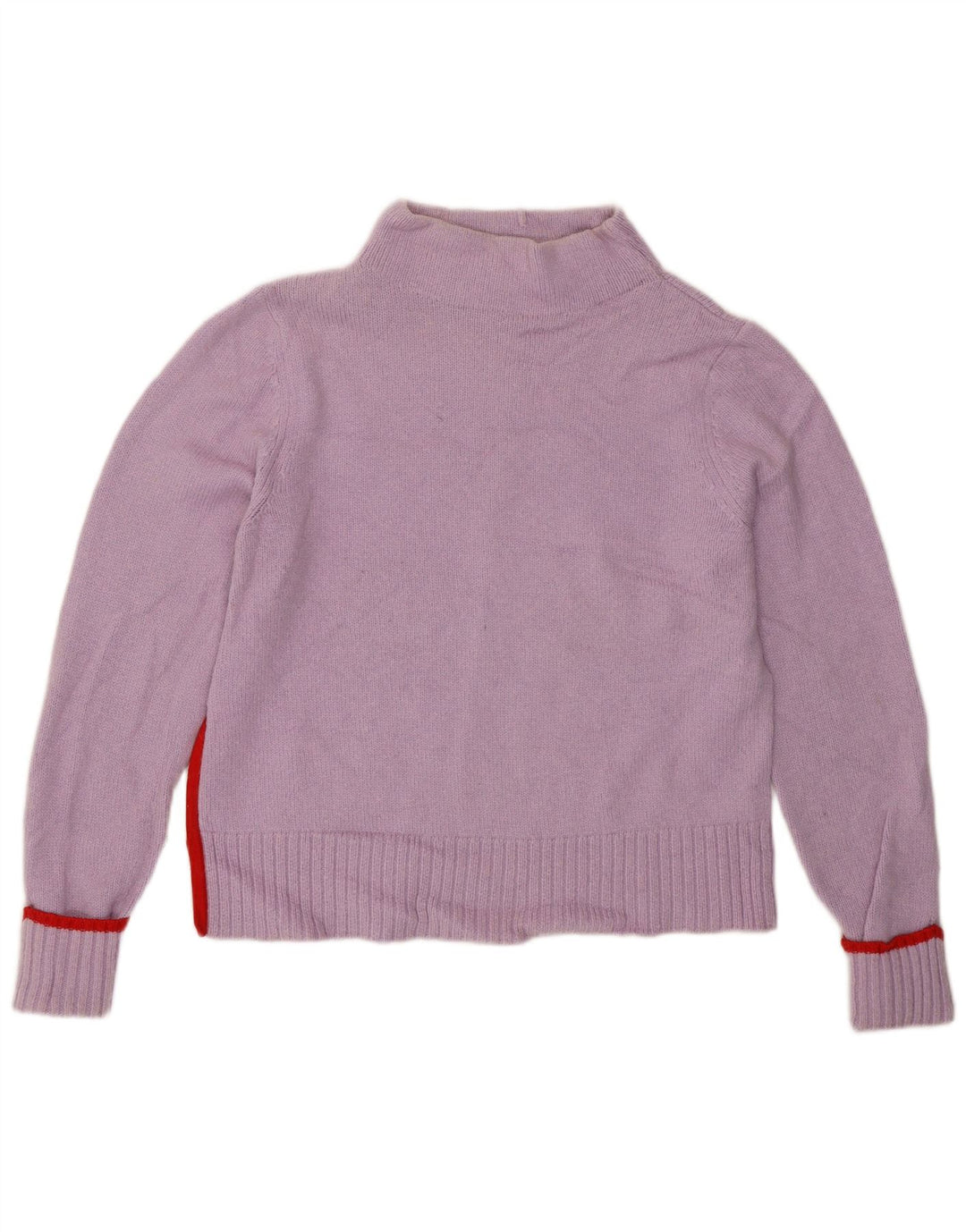 MINT VELVET Suéter tipo jersey con cuello alto para mujer UK 40 Poliamida morada mediana