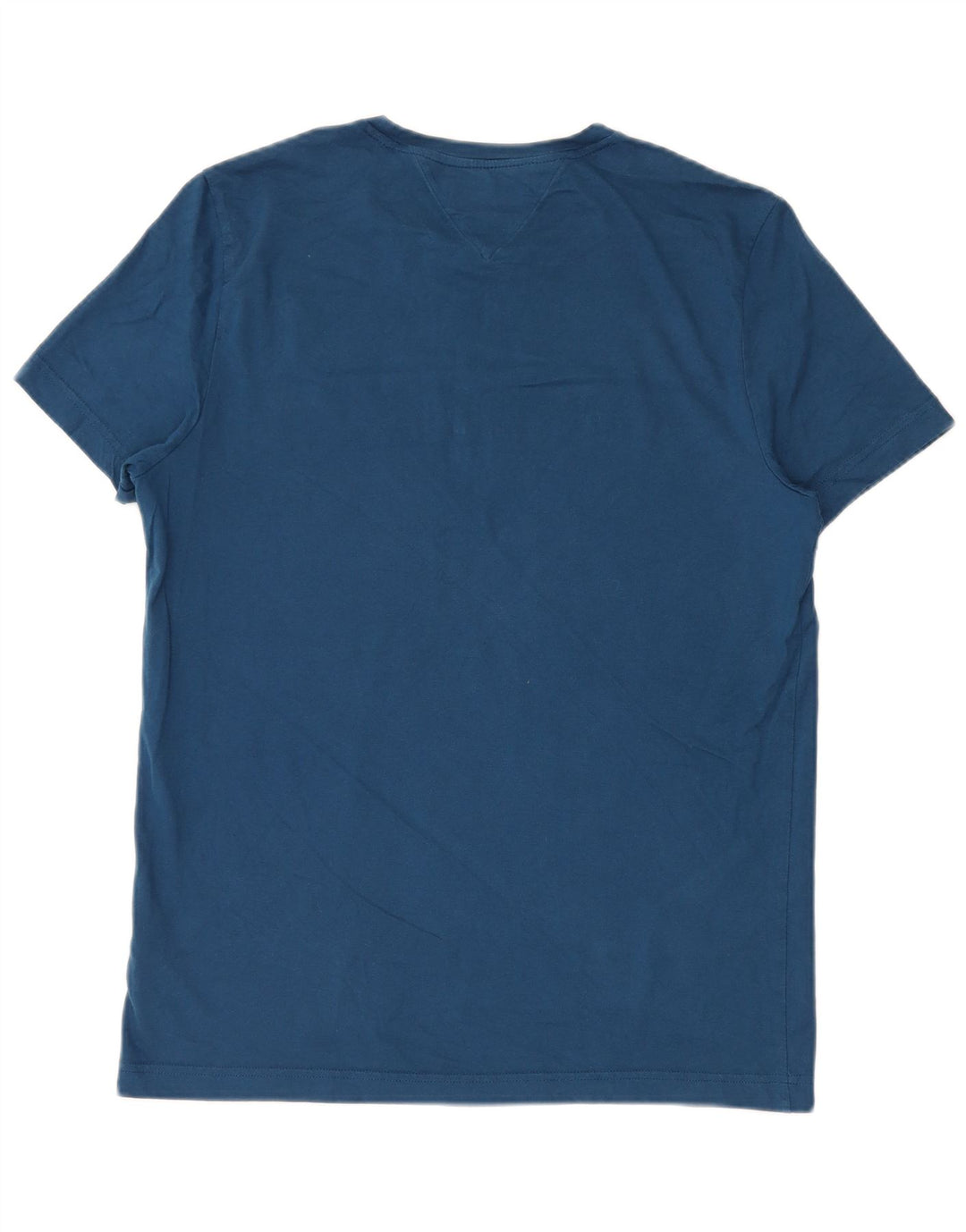 TOMMY HILFIGER Camiseta gráfica ajustada para hombre Top XL Algodón azul