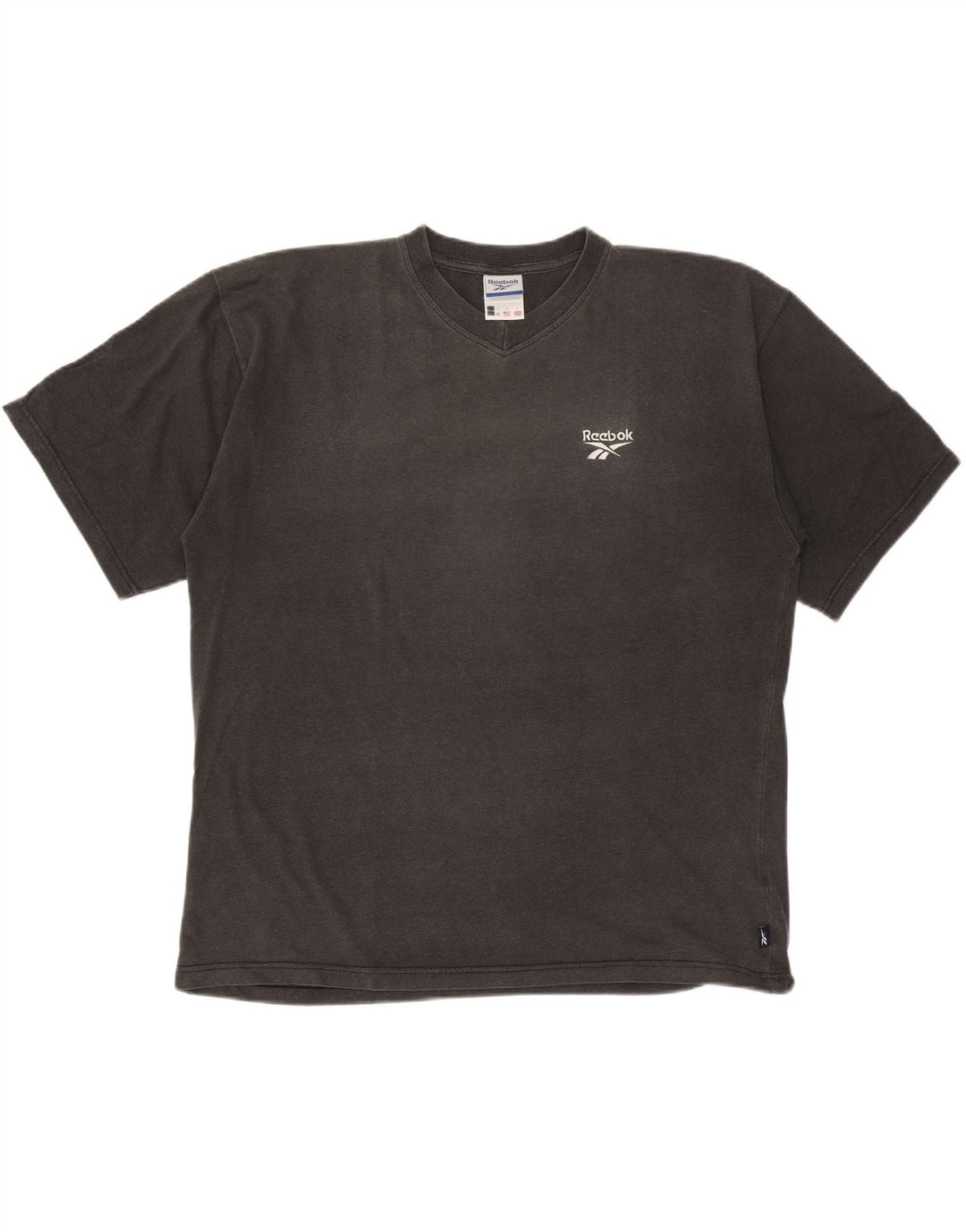 Camiseta Reebok Hombre Grande Gris Algodón