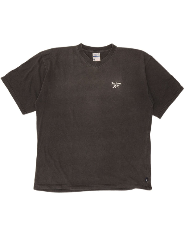 Camiseta Reebok Hombre Grande Gris Algodón