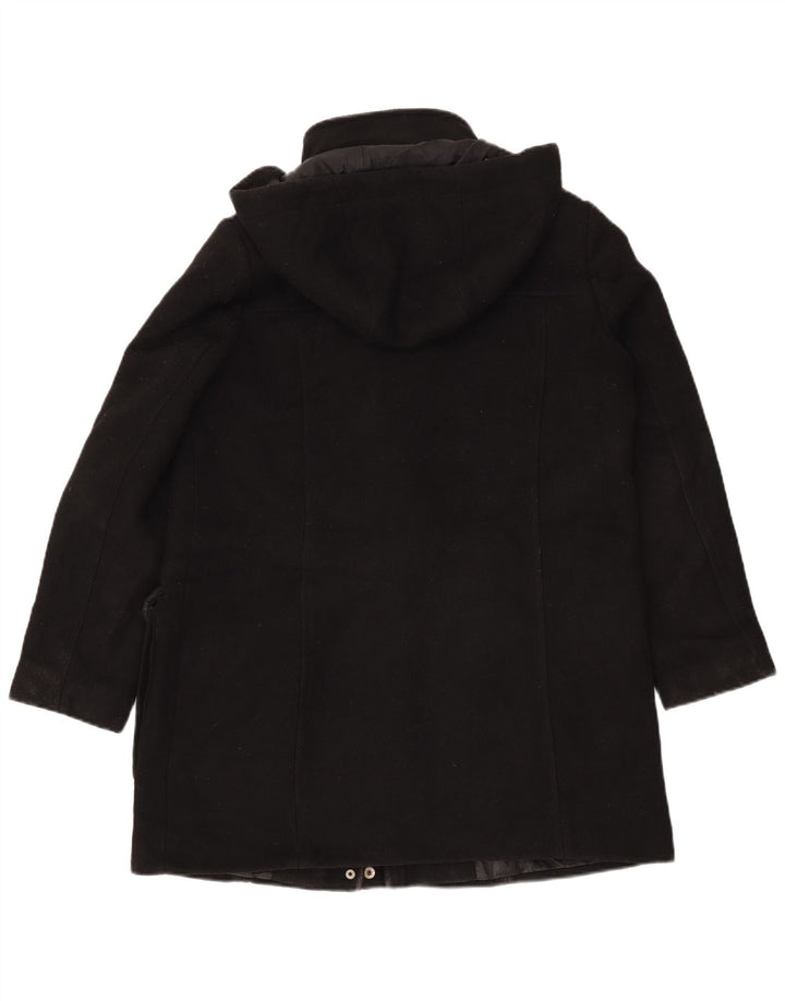 Marks & Spencer Trenca con capucha para mujer UK 42 Poliéster negro mediano