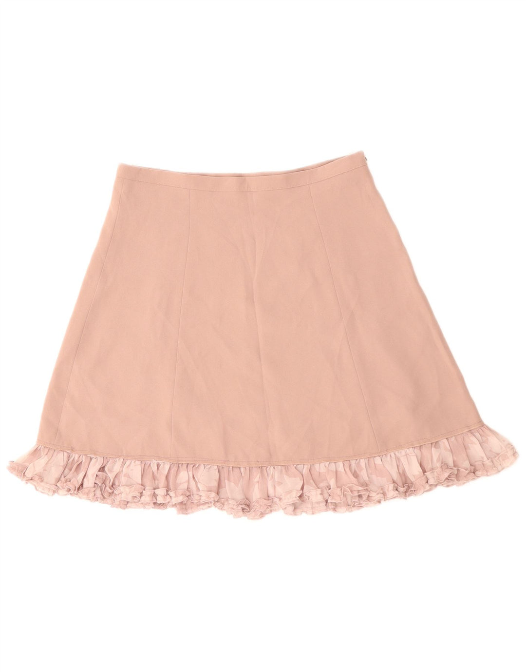 BENETTON Falda acampanada para mujer UK 44 Grande W34 Poliéster floral rosa
