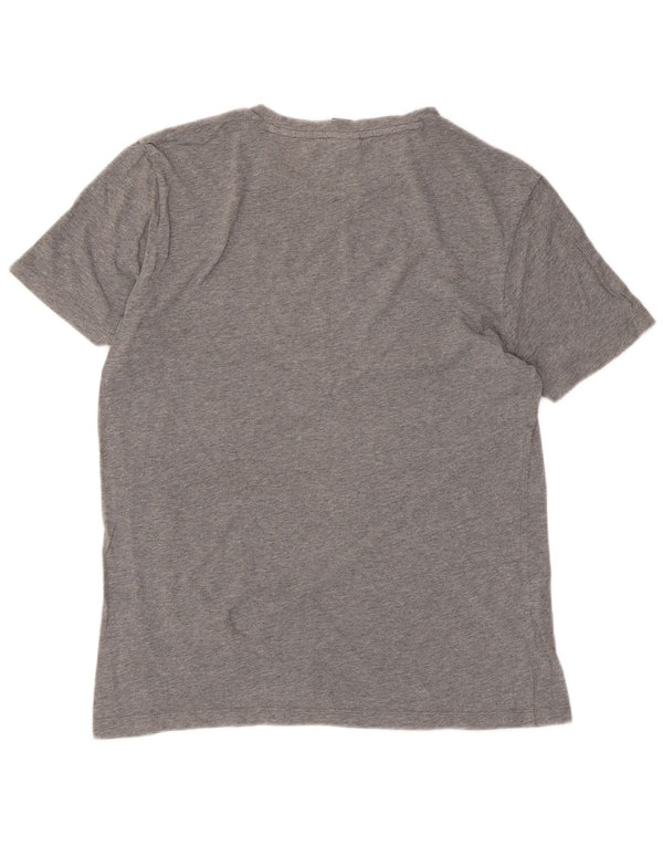 Hugo Boss Mujer Camiseta Top UK 10 Small Gris Algodón