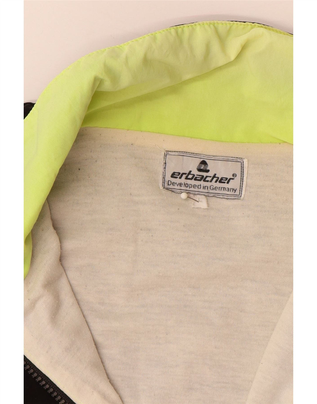 ERBACHER Chaqueta impermeable gráfica para hombre UK 40 Large Poliamida negra con bloques de color