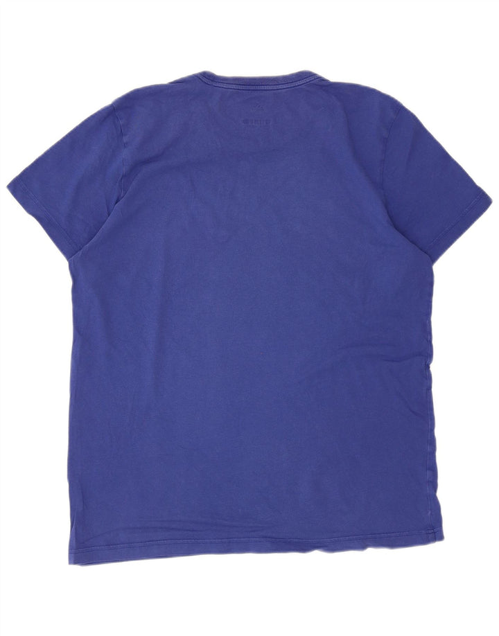 Adidas Hombre Camiseta Gráfica Top Azul Medio