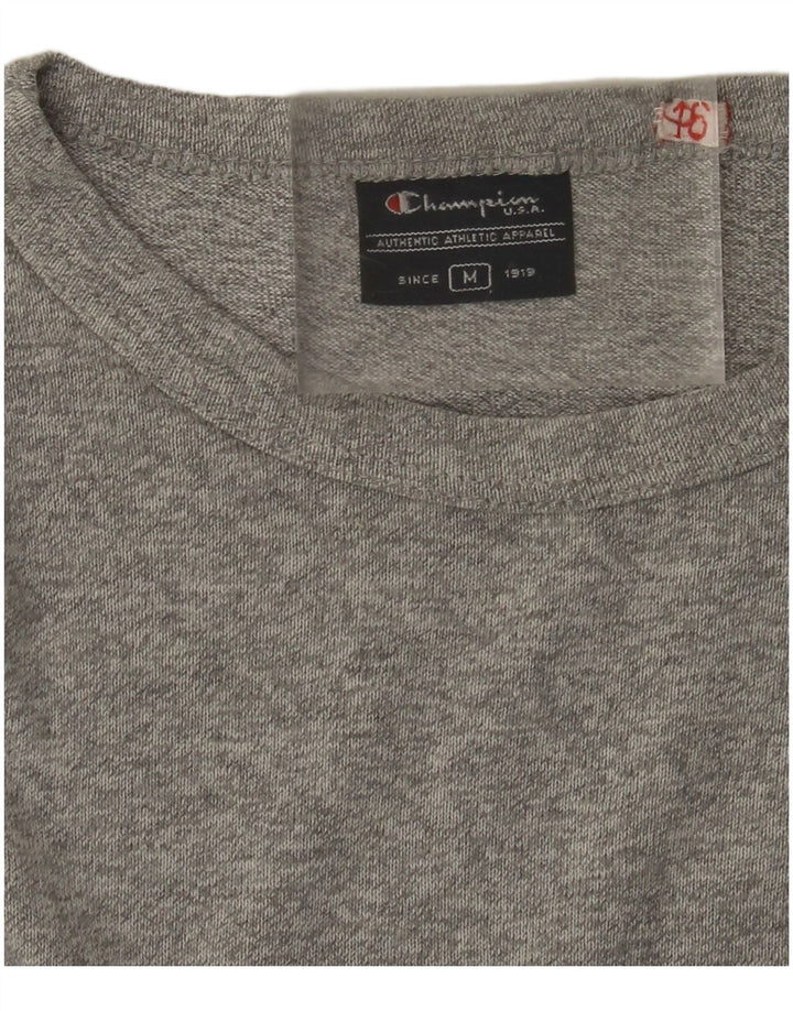 CHAMPION Top gráfico de manga larga para hombre gris medio moteado
