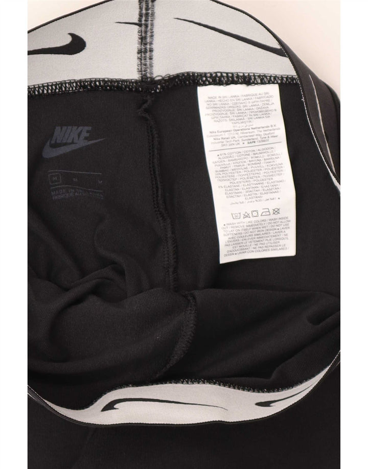 Nike - Leggings gráficos para mujer (talla 40), algodón negro mediano