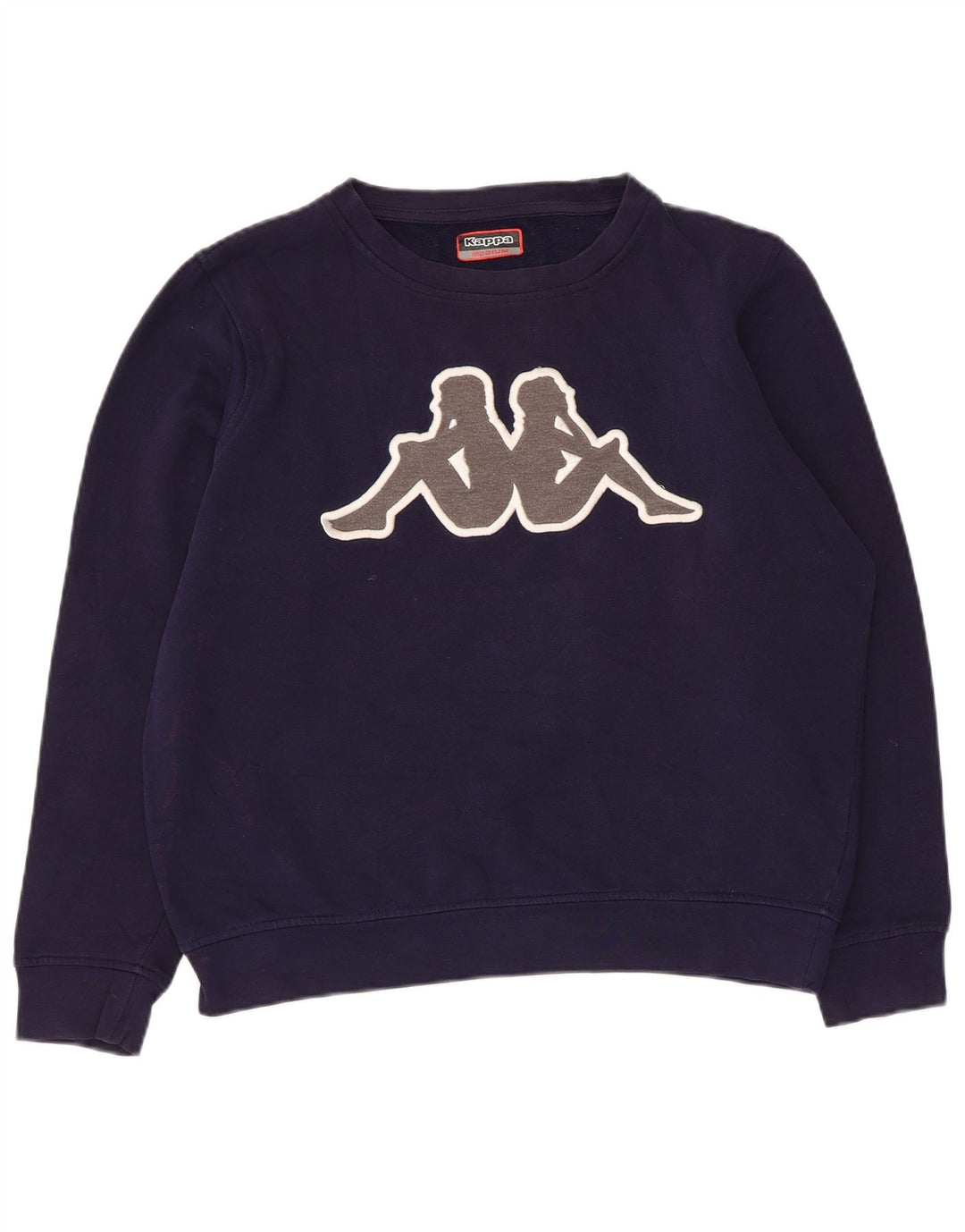 Kappa - Sudadera gráfica para mujer, talla 40, tamaño mediano, azul marino