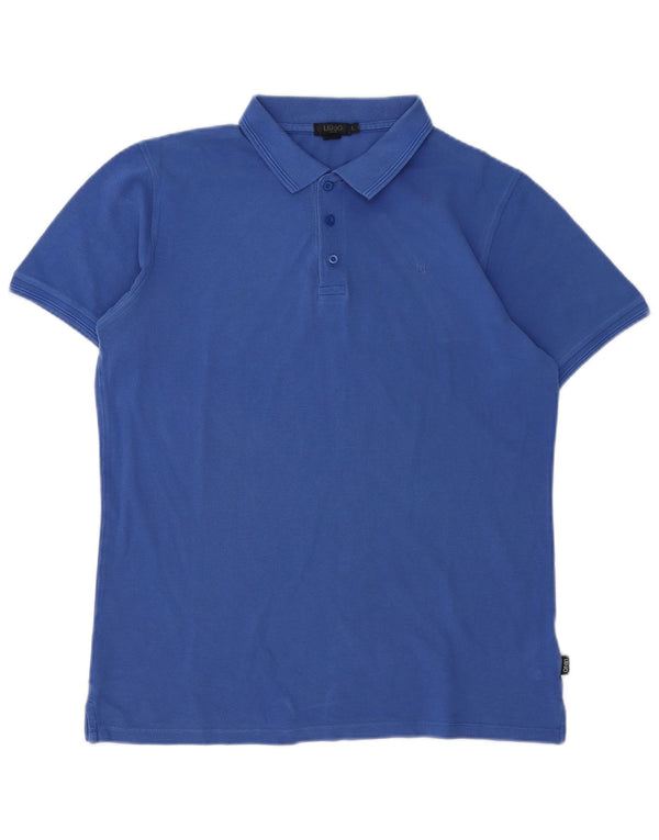 Polo Liu Jo Hombre Grande Azul Algodón