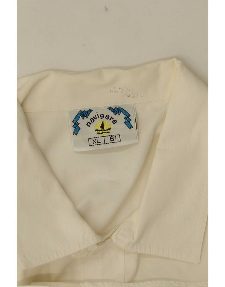 Navigare Camisa Manga Corta Hombre XL Blanco