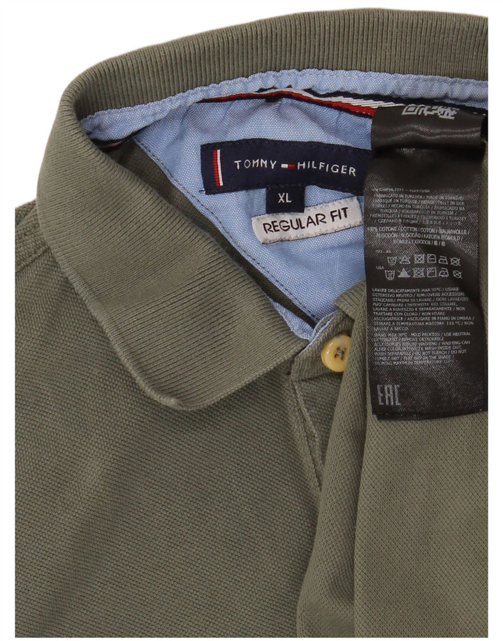 TOMMY HILFIGER Polo Regular Fit Hombre XL Caqui Algodón