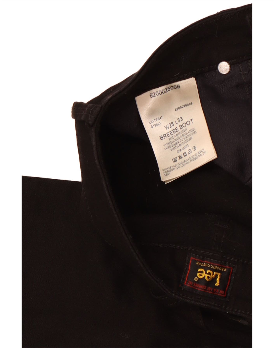 Vaqueros Lee Breese Bootcut para mujer W28 L33 Algodón negro