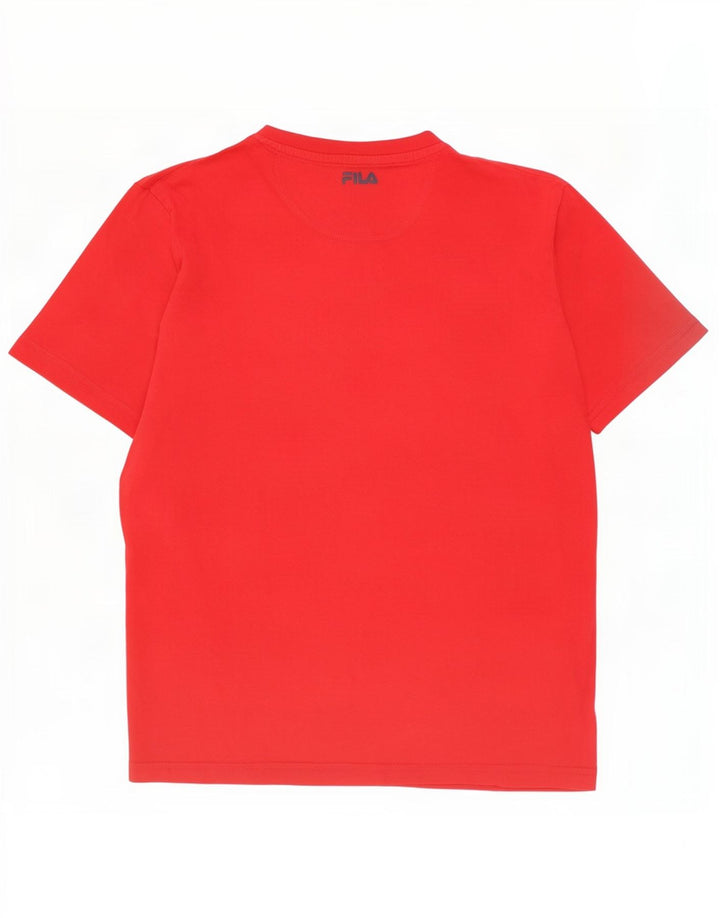 Fila Camiseta gráfica para hombre Top Medium Red Cotton