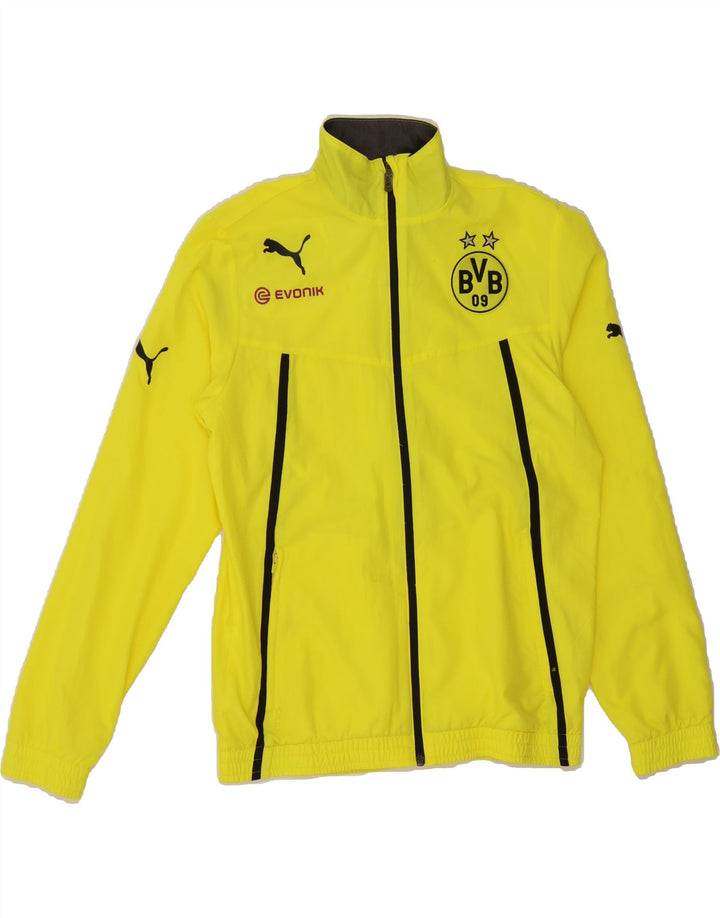 PUMA Boys BVB Dortmund Tracksuit Top Jacket 13-14 Years Yellow Striped Vintage Puma and Second-Hand Puma from Messina Hembry 