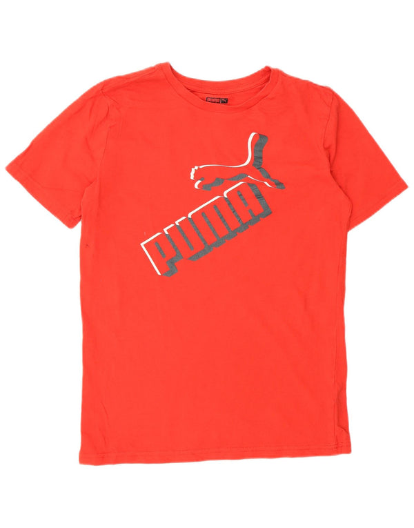 Puma Camiseta gráfica para niña 14-15 años Grande Rojo Algodón