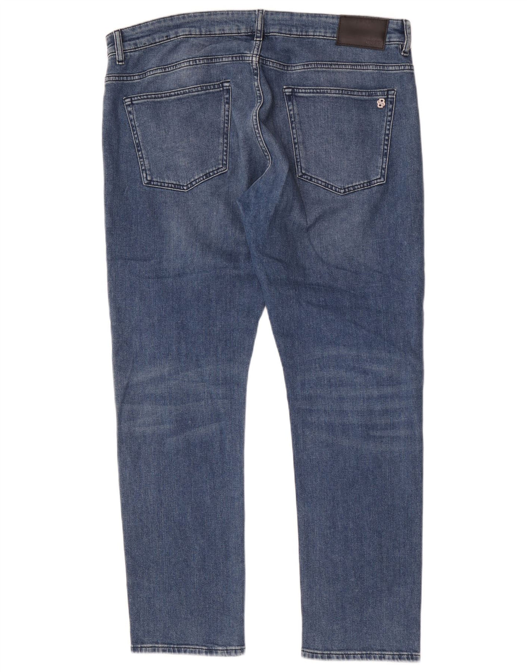 Hugo Boss Hombre Delaware Slim Jeans W38 L32 Algodón Azul