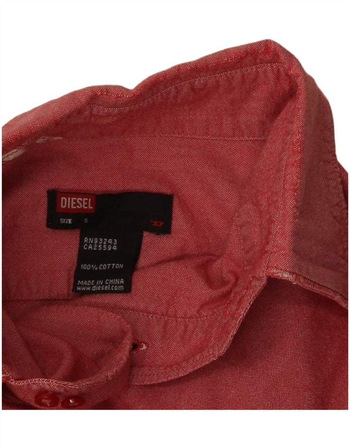 Diesel Camisa Regular Fit Para Hombre De Algodón Rojo Pequeño