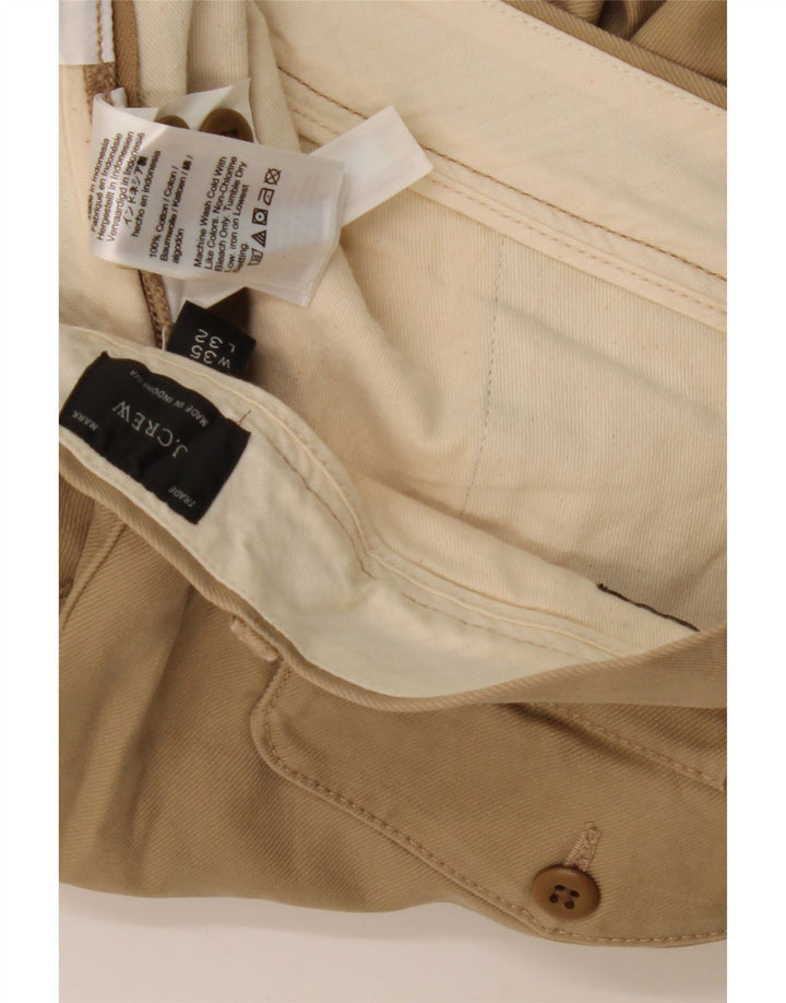 J. CREW Pantalón chino cónico para hombre W35 L32 Algodón beige