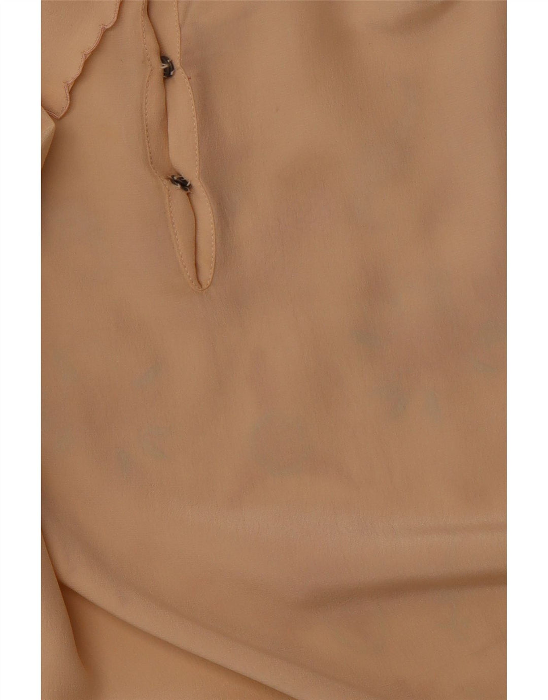 VINTAGE Blusa camisa de manga larga para mujer EU 36 Pequeña seda floral beige