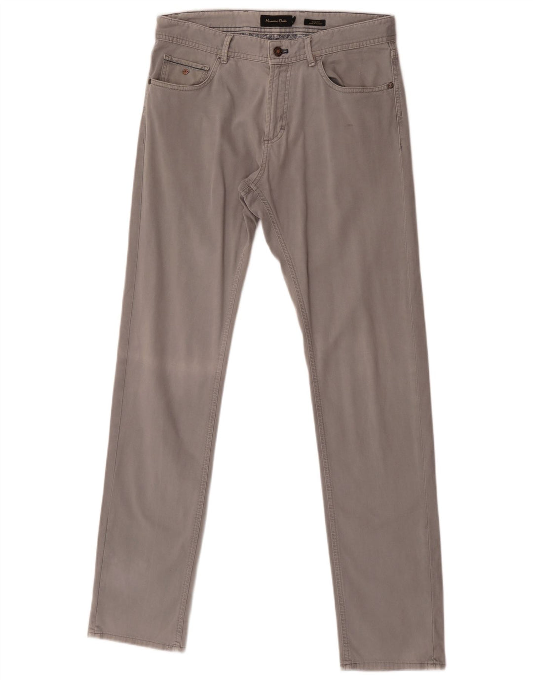 Massimo Dutti Pantalones Casuales Slim Fit para Hombre EU 40 Medium W32 L34 Gris