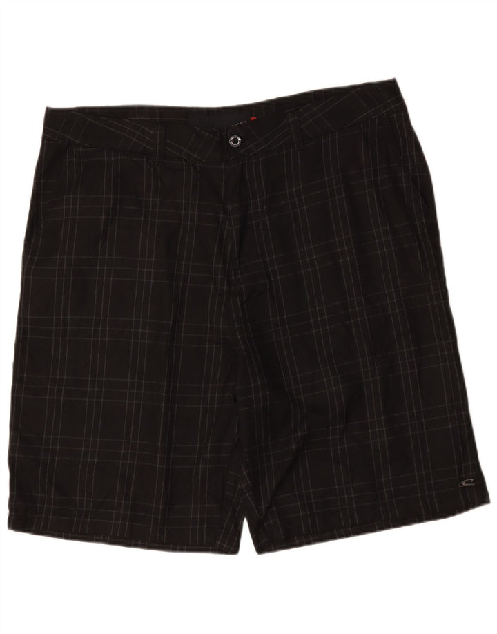 O'Neill Pantalones cortos chinos para hombre W38 XL Poliéster a cuadros negros