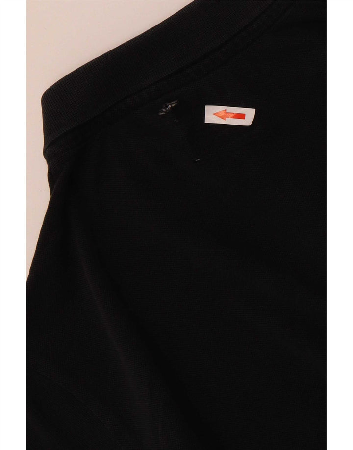Armani Jeans Polo de ajuste personalizado para hombre, algodón negro mediano