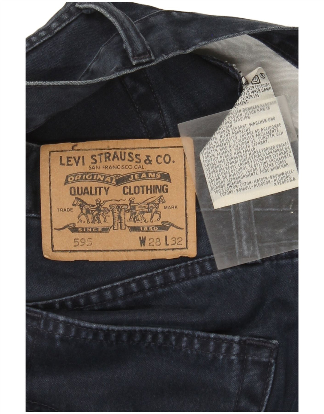 Vaqueros Levi's Mujer 595 Rectos W28 L29 Algodón Azul Marino