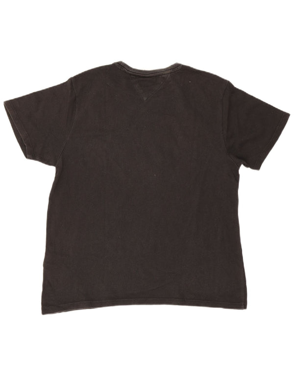 Tommy Hilfiger Camiseta gráfica para hombre Top Small Black Cotton