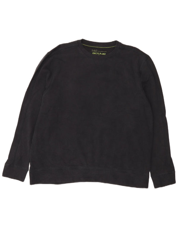Marks & Spencer - Sudadera de corte regular para hombre, talla 2XL, algodón azul marino