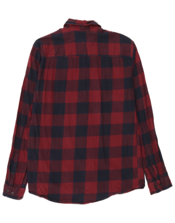 Camisa Jack & Jones Regular Fit De Franela De Algodón A Cuadros Rojo Medio