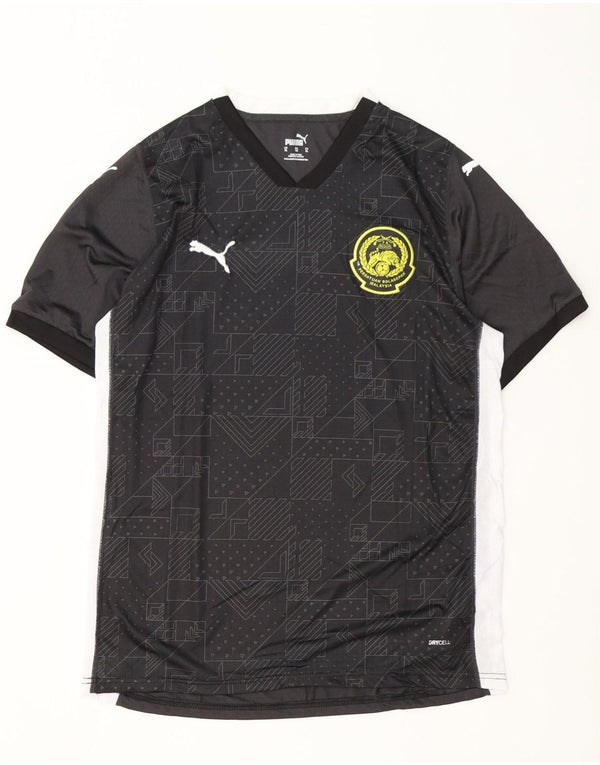 Puma Camiseta gráfica para hombre Top XL Poliéster geométrico negro
