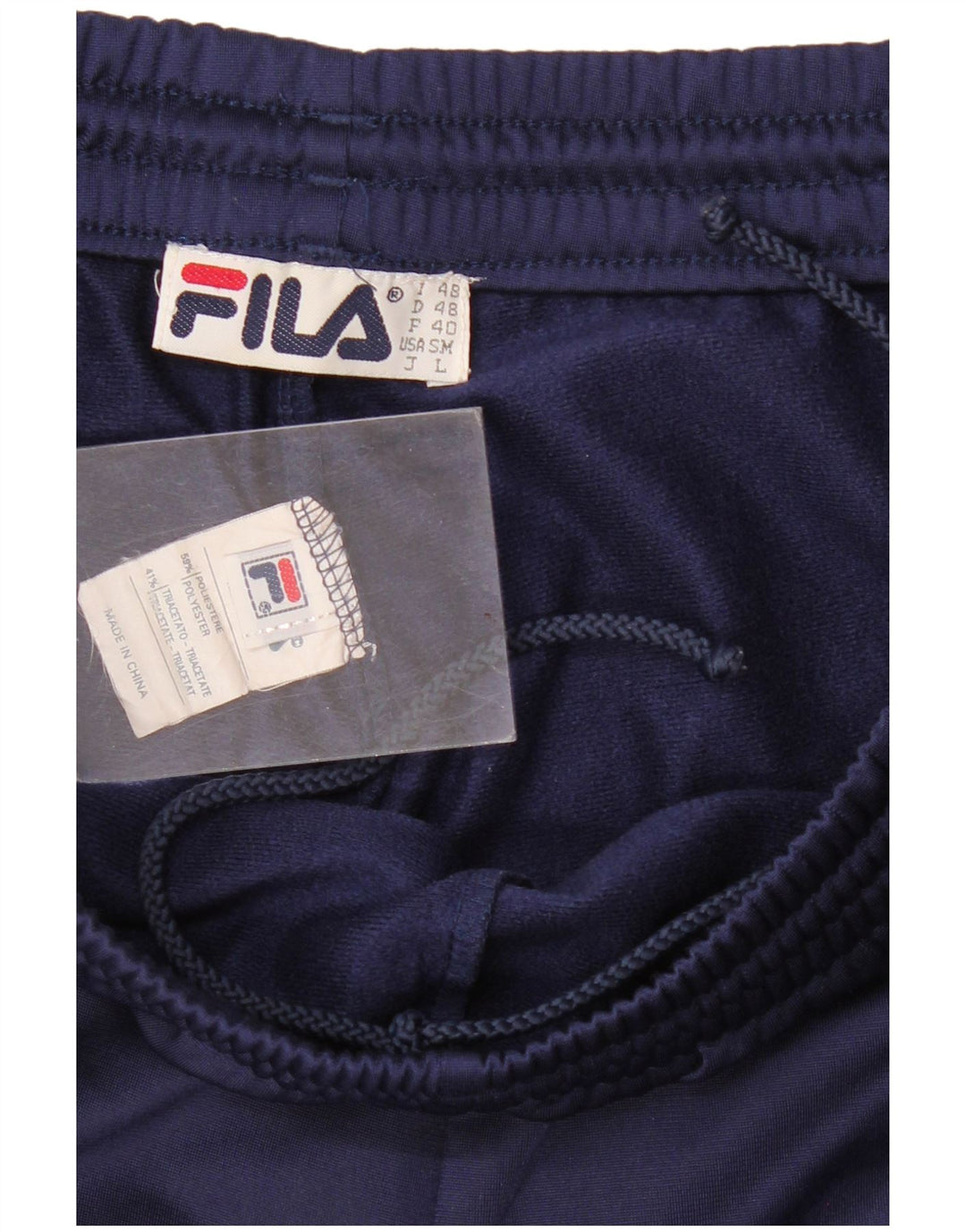 Fila Pantalones de chándal para hombre IT 48 Medium Azul marino Colorblock Poliéster
