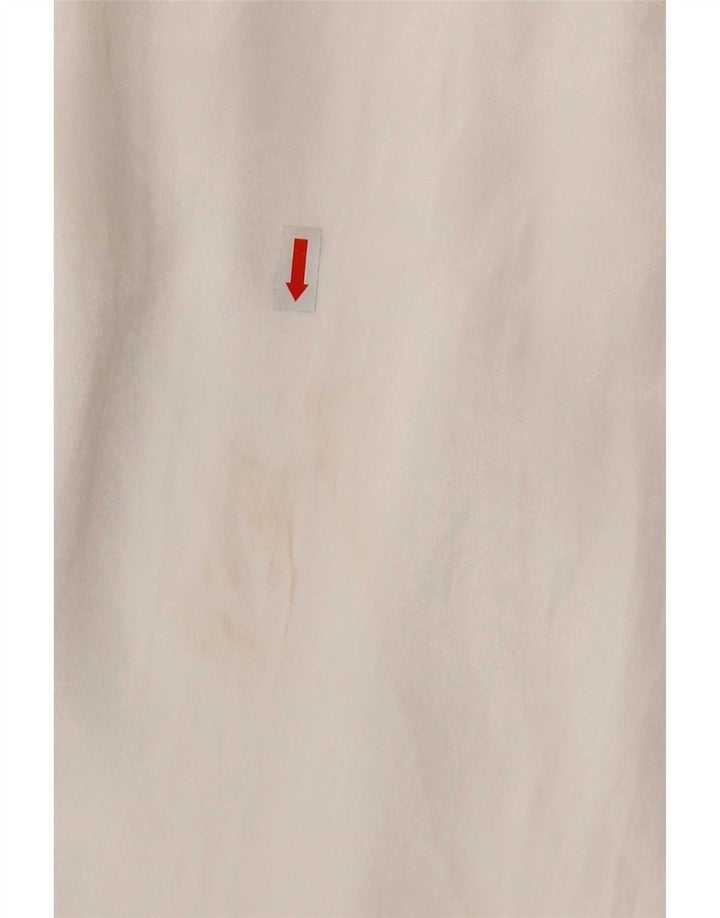 Zara Mujer Vestido Cruzado De Manga Larga UK 42 Medio Viscosa Blanca