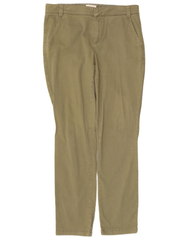 Monsoon Pantalones chinos rectos para mujer UK 40 Medium W34 L30 Caqui