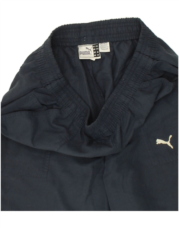 PUMA Boys Capri Tracksuit Trousers 15-16 Years Navy Blue Polyester Vintage Puma and Second-Hand Puma from Messina Hembry 