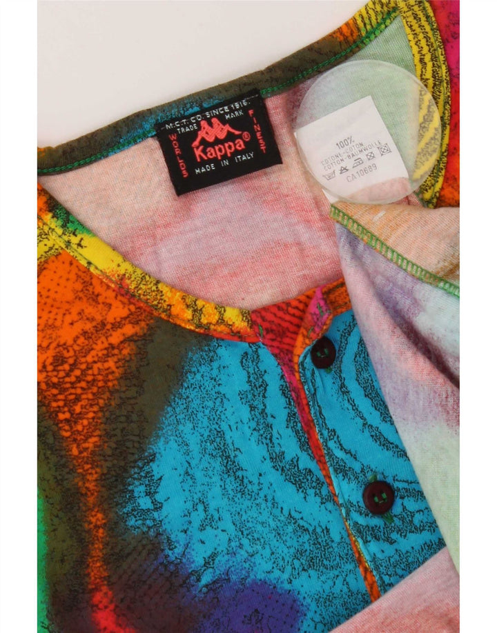 Kappa Camiseta gráfica para hombre Top grande de algodón teñido anudado multicolor