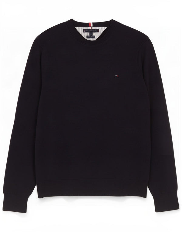 Tommy Hilfiger Jersey de cuello redondo para mujer UK 18 XL Algodón azul marino